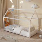 Κρεβατι Παιδικο Pepe HM677.03 Τ.montessori Ξυλο Πευκο Λευκο- 190x90εκ - Image 2