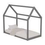 Κρεβατι Παιδικο Pepe HM678.05 Τ.montessori Ξυλο Πευκο Γκρι- 140x70εκ