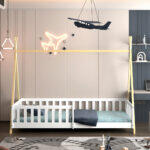 Κρεβατι Παιδικο Με Καγκελα Munk HM739.03 Τ.montessori Πευκο φυσικο-λευκο--190x90εκ - Image 4
