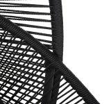 Κρεμαστη Φωλια Ruler HM6083 Μαυρο Μεταλλο Και Συνθ.rattan-Γκρι Μαξιλαρι 120x110x190υ - Image 8