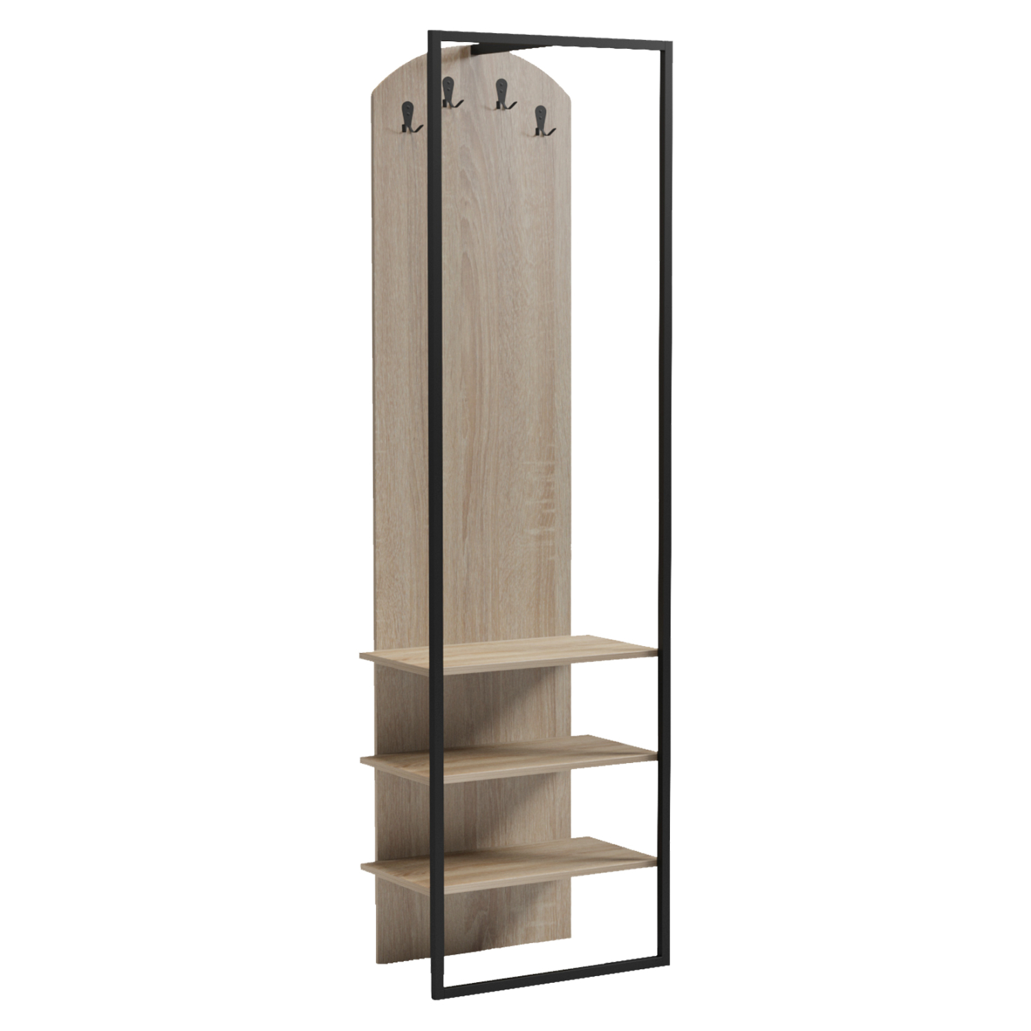 kremastra-eisodoy-fb91838201-metallo-mel Κρεμαστρα Εισοδου Nino HM18382.01 Μεταλλο--Μελαμινη Sonama 53x31.5x180υεκ - Image 1