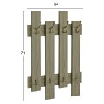 Κρεμαστρα Εισοδου Wesson HM8940.12 Μελαμινη Σε Olive Green 64x4x79υεκ. - Image 2