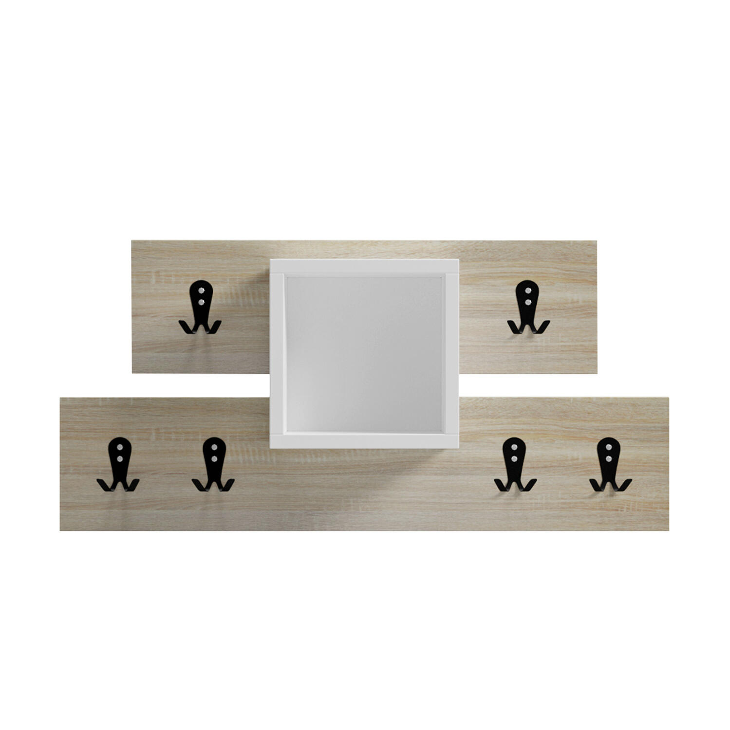 kremastra-eisodoy-rafi-fb91807701-melami Κρεμαστρα Εισοδου & Ραφι Slot HM18077.01 Μελαμινη Sonama-Λευκο 69x12x32υεκ - Image 1