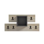 Κρεμαστρα Εισοδου & Ραφι Slot HM18077.02 Μελαμινη Sonama-Γκρι 69x12x32υεκ