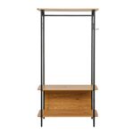 Κρεμαστρα-Ραφιερα Μεταλλικη Fylliana FL2504 Black Oak Χρωμα 80x36x158εκ - Image 2