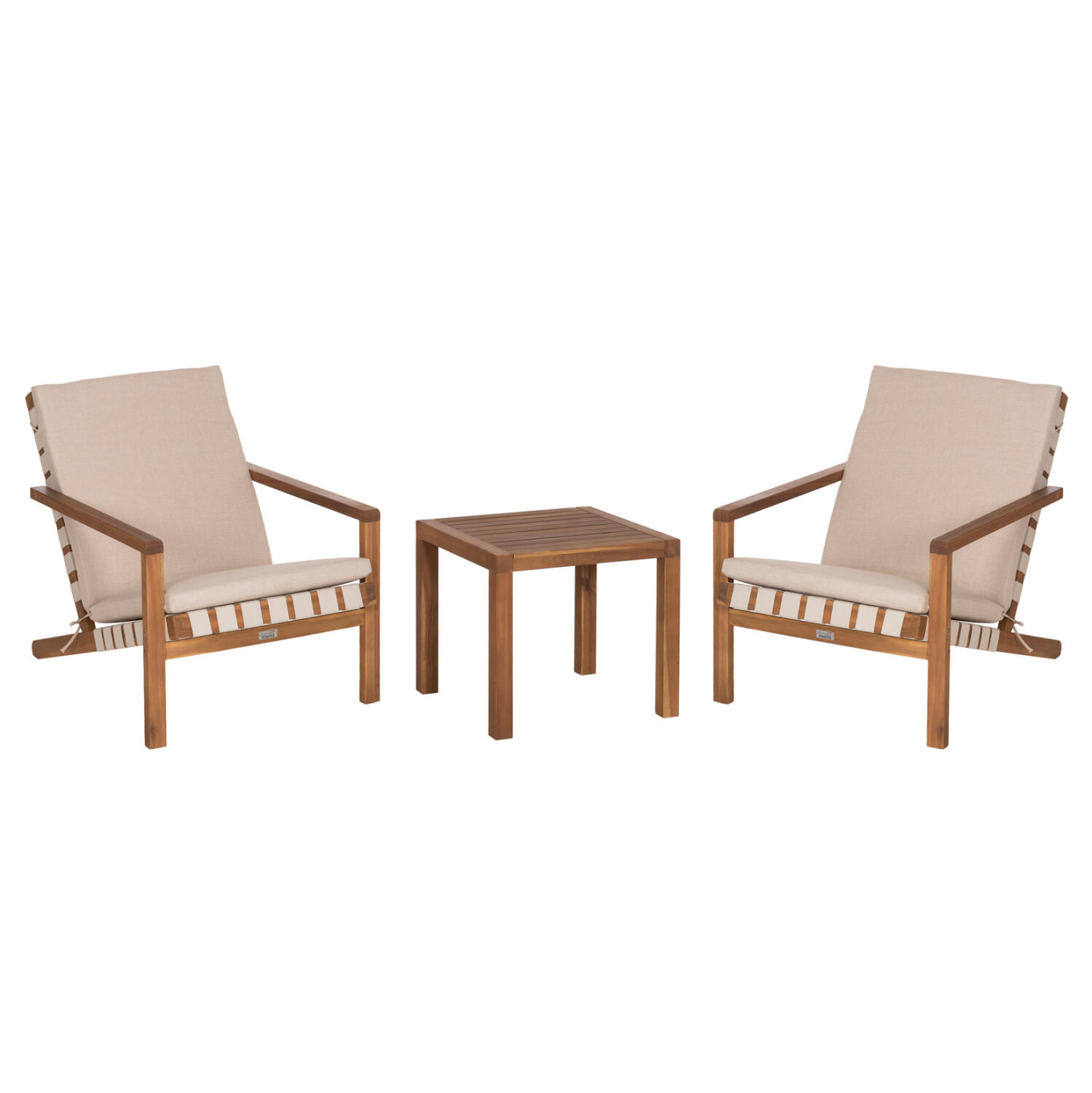lounge-set-exchoroy-3tmch-fb910982-xylo- Lounge Σετ Εξ.χωρου 3τμχ Dame HM10982 Ξυλο Ακακιας--Σχοινι Strap & Μαξιλαρια Σε Μπεζ - Image 1