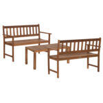 Lounge Σετ Εξ.χωρου 3τμχ Fornel HM10988 Ξυλο Ακακιας Σε Φυσικο