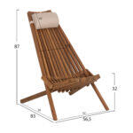 Lounge Σετ Εξ.χωρου 3τμχ Shigan HM10993 Ξυλο Ακακιας--Μαξιλαρi Κεφαλης Σε Μπεζ - Image 2