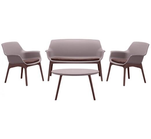 luxor-lounge-set-resin-491-5956 Luxor Taupe Brown Lounge Σαλόνι Πλαστικό - Image 1