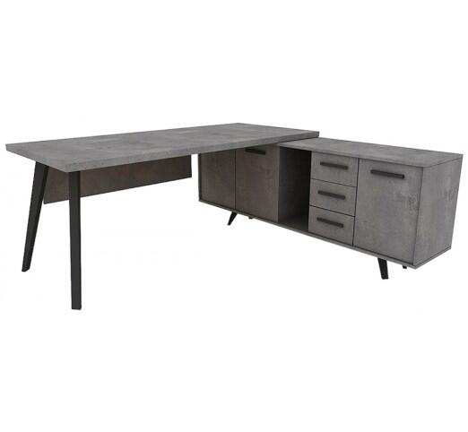 maxim-grapheio-me-pleuriko-14250-44485 Maxim Marathi Διευθυντικό Γραφείο Premium Μελαμίνης με Storage Unit - Image 1