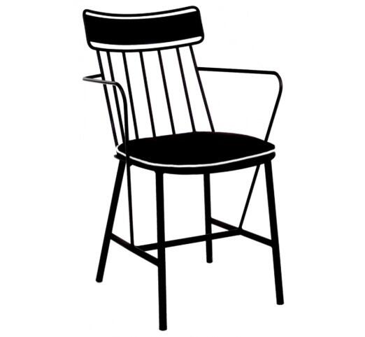 mercy-metallike-polythrona-297-35503 Mercy Black Πολυθρόνα Mεταλλική - Image 1