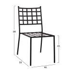 Μεταλλικη Καρεκλα Emery HM5509 Σε Μαυρη Αποχρωση 46x58x88 Cm - Image 2