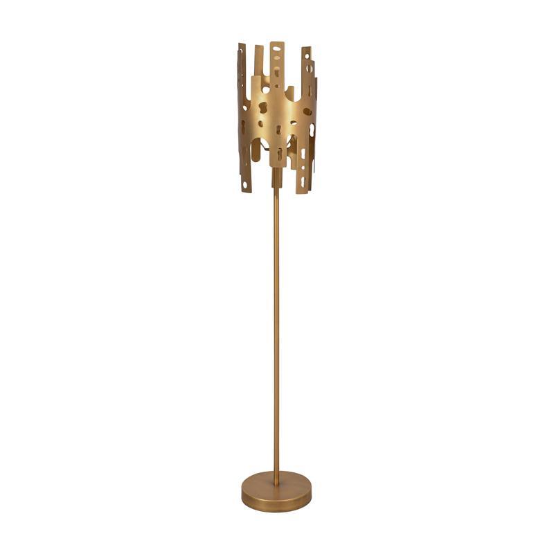 metalliki-lampa-dapedoy-fylliana-fl630269-chryso-mayro-chroma-28x156ek1760100006 Μεταλλικη Λαμπα Δαπεδου Fylliana FL630269 Χρυσο-Μαυρο Χρωμα 28x156εκ - Image 1