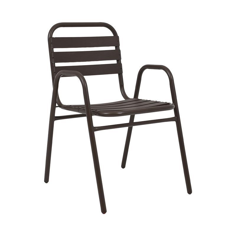 metalliki-polythrona-kipoy-fylliana-004-kafe-53x58x78ek1715869501 Μεταλλικη Πολυθρονα Κηπου Fylliana 004 Καφε 53x58x78εκ - Image 1