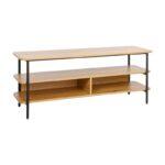 Μεταλλικο Επιπλο Τηλεορασης Fylliana FL2504 Black Oak Χρωμα 120x36x50εκ - Image 2