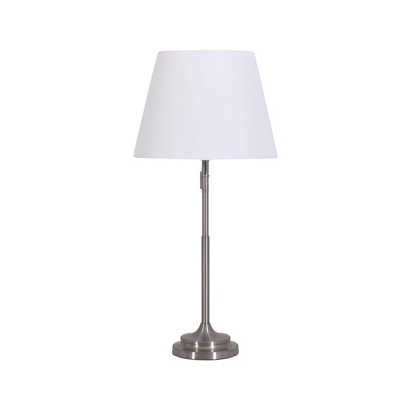 metalliko-epitrapezio-fotistiko-fylliana-fl4105-leyko-kapelo-me-asimi-basi-33x70ek-e271749721801 Μεταλλικο Επιτραπεζιο Φωτιστικο Fylliana FL4105 Λευκο Καπελο Με Ασημι Βαση 33x70εκ E27 - Image 1