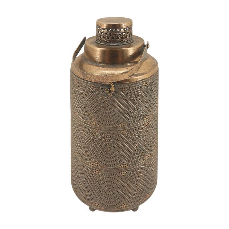 metalliko-fanari-fylliana-225974-chryso-chroma-19x19x36ek1693921201 Μεταλλικο Φαναρι Fylliana 225974 Χρυσο Χρωμα 19x19x36εκ - Image 1