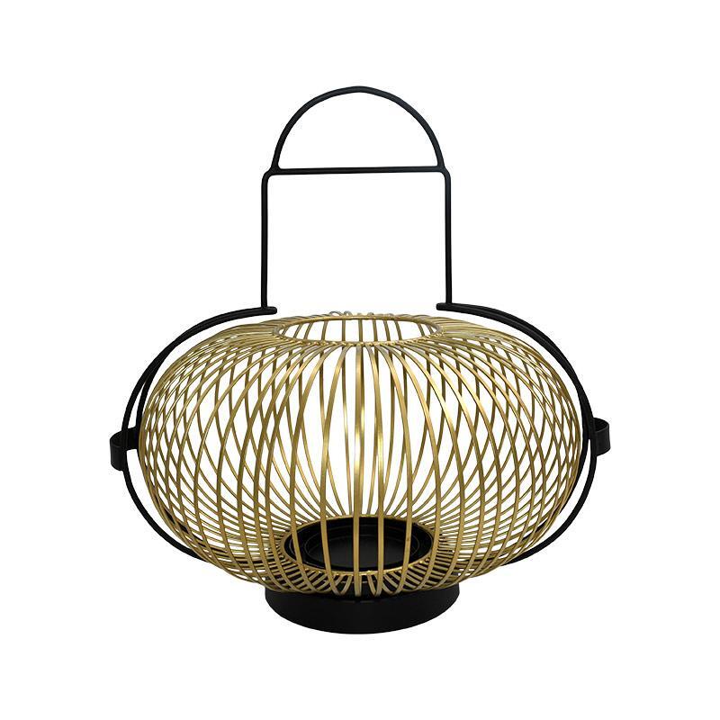 metalliko-fanari-fylliana-fl31892-mayro-chryso-chroma-39x33ek1720438509 Μεταλλικο Φαναρι Fylliana FL31892 Μαυρο-Χρυσο Χρωμα 39x33εκ - Image 1