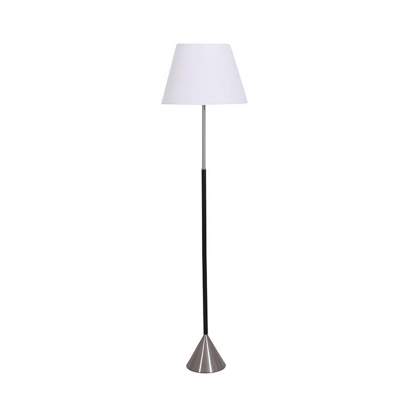 metalliko-fotistiko-dapedoy-fylliana-fl4049-leyko-kapelo-me-asimi-mayrh-basi-35x152ek-e271749716403 Μεταλλικο Φωτιστικο Δαπεδου Fylliana FL4049 Λευκο Καπελο Με Ασημι-Μαυρh Βαση 35x152εκ E27 - Image 1