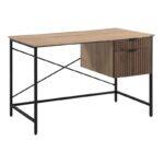 Μεταλλικο Γραφειο Fylliana Rythmos Sonoma-Wallnut Χρωμα 120x60x76εκ