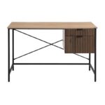 Μεταλλικο Γραφειο Fylliana Rythmos Sonoma-Wallnut Χρωμα 120x60x76εκ - Image 3