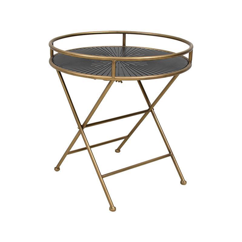 metalliko-stroggylo-trapezaki-gonias-fylliana-fl167-mpronze-chroma-47x49ek1720007570 Μεταλλικο Στρογγυλο Τραπεζακι Γωνιας Fylliana FL167 Μπρονζε Χρωμα 47x49εκ - Image 1