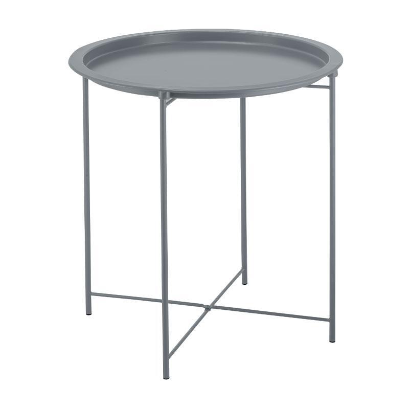 metalliko-stroggylo-trapezaki-salonioy-fylliana-wr-gkri-chroma-47x50ek1700223005 Μεταλλικο Στρογγυλο Τραπεζακι Σαλονιου Fylliana Wr Γκρι Χρωμα 47x50εκ - Image 1