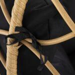 Μονη Κρεμαστη Φωλια Me Υποποδιο Gracie HM5755.02 Μπεζ Συνθ.rattan-Γκρι Μεταλ.σκελετος φ104x200υεκ - Image 6