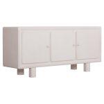 Μπουφες Σειρα Santorini HM18068 MDF Σε Υπολευκο χρωμα-3 Πορτες 140x38x64υεκ.