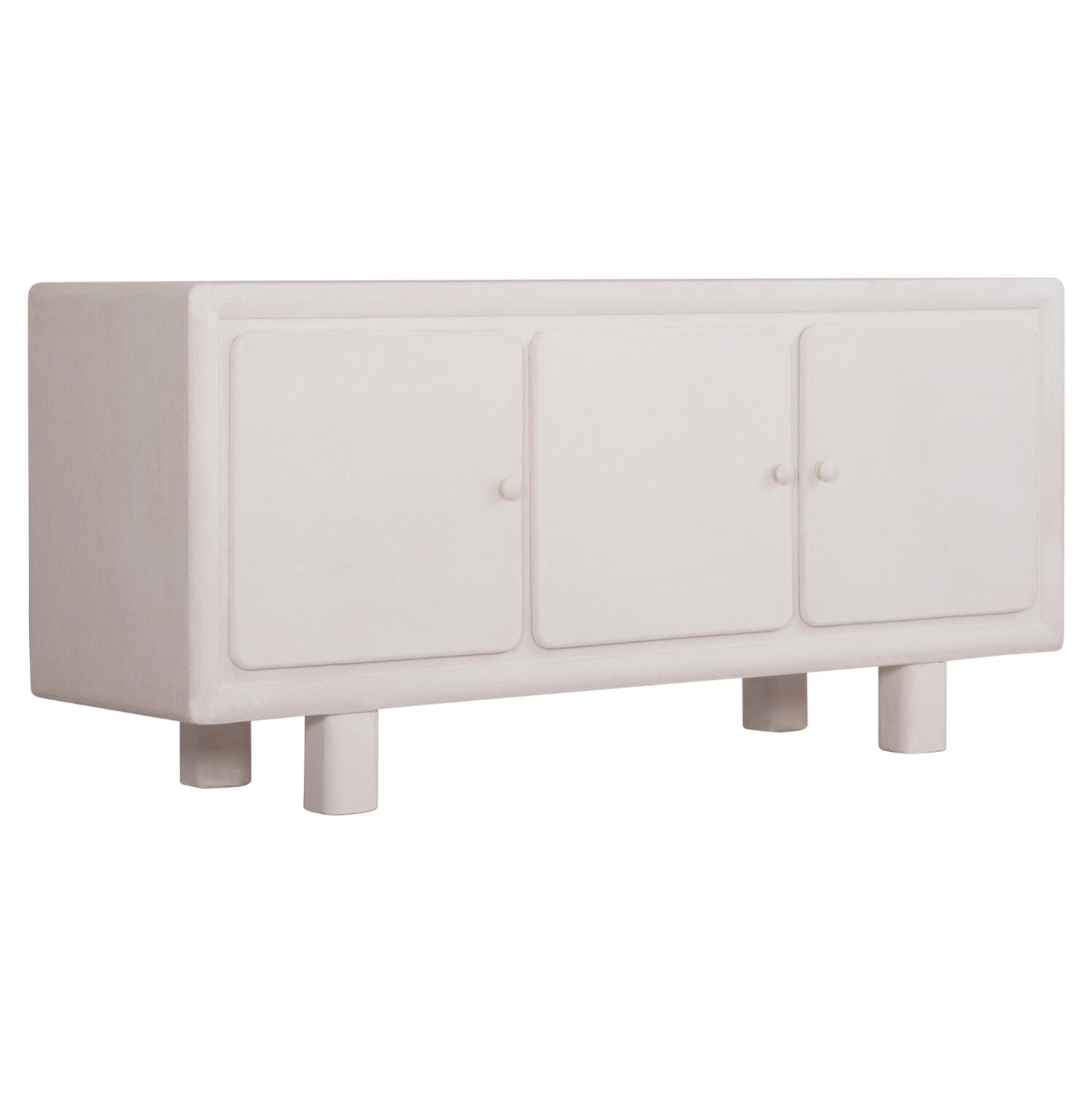 mpoyfes-fb918068-mdf-se-ypoleyko-chroma- Μπουφες Σειρα Santorini HM18068 MDF Σε Υπολευκο χρωμα-3 Πορτες 140x38x64υεκ. - Image 1