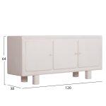 Μπουφες Σειρα Santorini HM18068 MDF Σε Υπολευκο χρωμα-3 Πορτες 140x38x64υεκ. - Image 2