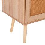 Μπουφες Colm HM9440.11 Μελαμινης & Συνθετικο Rattan Στις 4 Πορτες 160x39,5x71yεκ. - Image 8