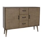 Μπουφες Fylliana 2 πορτακια+3 Συρταρια Retro Γκρι Sahara 113*30*82 Jof - Image 2