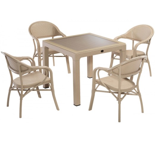 nirvana-trapezaria-90x90-20453-88423 Nirvana Tραπεζαρία 90x90 Καφέ - Image 1