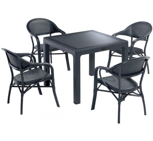 nirvana-trapezaria-90x90-20453-88424 Nirvana Τραπεζαρία 90x90 Ανθρακί - Image 1