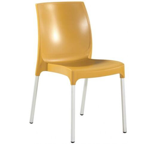 norman-karekla-alouminiou-386-92745 Norman Καρέκλα Αλουμινίου Mustard - Image 1