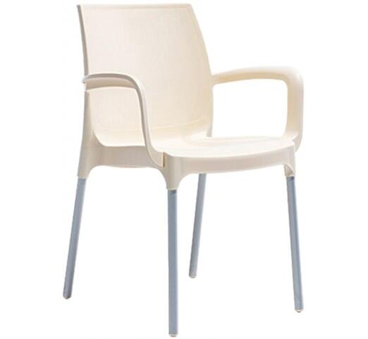 norman-polythrona-alouminiou-387-1339 Norman Πολυθρόνα Αλουμινίου Cream - Image 1
