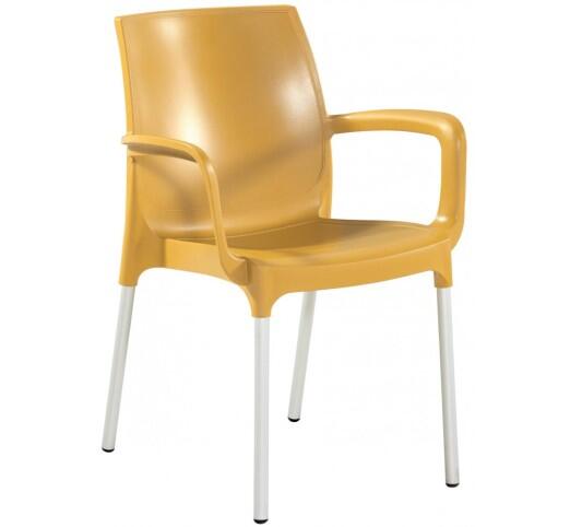 norman-polythrona-alouminiou-387-92806 Norman Πολυθρόνα Αλουμινίου Mustard - Image 1