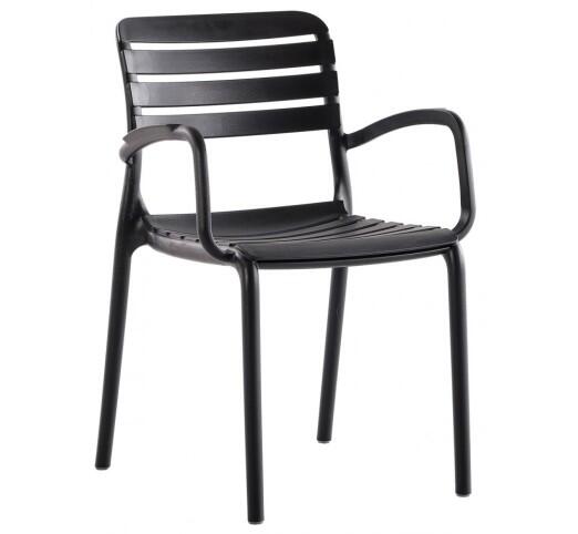 notte-polythrona-polypropylene-45603-117334 Notte Πολυθρόνα Πολυπροπυλενίου Μαύρη - Image 1
