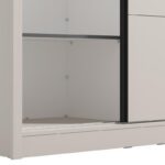 Ντουλαπα Με Καθρεφτη Albi 150 Og Cashmere Χρωμα 155x60x216εκ - Image 5