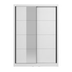 Ντουλαπα Με Καθρεφτη Albi 150 Og Λευκο Χρωμα 155x60x216εκ - Image 3