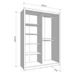 Ντουλαπα Με Καθρεφτη Albi 150 Og Λευκο Χρωμα 155x60x216εκ - Image 6