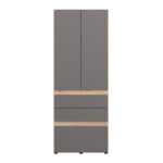 Ντουλαπα Arderin 2k3f h207 Artisan Oak-Γκρι Γραφιτης 79x52x208εκ - Image 3