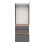 Ντουλαπα Arderin 2k3f h207 Artisan Oak-Γκρι Γραφιτης 79x52x208εκ - Image 4