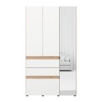 Ντουλαπα Arderin 3k3f1o h207 Artisan Oak-Λευκο 117x52x208εκ - Image 3
