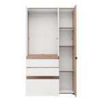 Ντουλαπα Arderin 3k3f1o h207 Artisan Oak-Λευκο 117x52x208εκ - Image 4