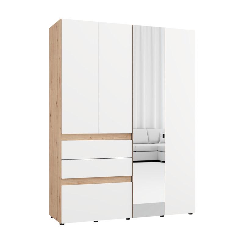 ntoylapa-arderin-4k3f1o-h207-artisan-oak-leyko-155x52x208ek1782374104 Ντουλαπα Arderin 4k3f1o h207 Artisan Oak-Λευκο 155x52x208εκ - Image 1