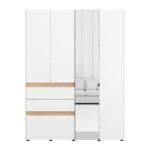Ντουλαπα Arderin 4k3f1o h207 Artisan Oak-Λευκο 155x52x208εκ - Image 3