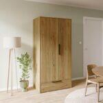 Ντουλαπα Aria Mauvella Oak Χρωμα 99x59x200εκ - Image 2