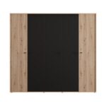 Ντουλαπα Avignon 5k h211 Artisan Oak-Μαυρο Χρωμα 228x55x211εκ - Image 3